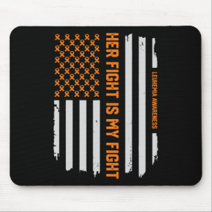 Tapis De Souris Sensibilisation à la leucémie Drapeau américain Ca