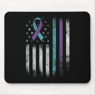 Tapis De Souris Sensibilisation à la prévention du suicide Drapeau