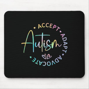 Tapis De Souris Sensibilisation à l'autisme Accepter Adapter Défen