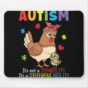 Tapis De Souris Sensibilisation à l'autisme Mère Poulet Capacité d