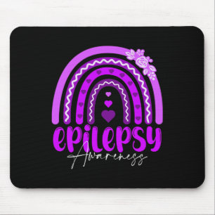Tapis De Souris Sensibilisation à l'épilepsie-arc-en-ciel Violet .