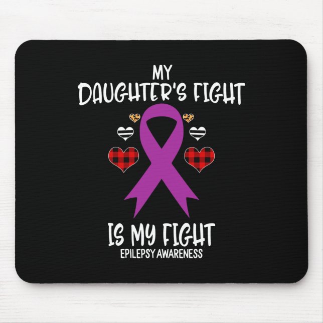 Tapis De Souris Sensibilisation à l'épilepsie Le combat de ma fill (Devant)