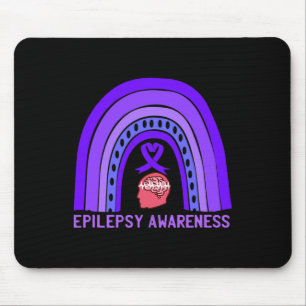 Tapis De Souris Sensibilisation à l'épilepsie Soutien violet Ruban