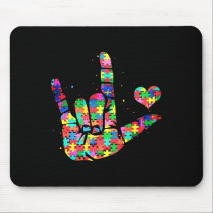 Tapis De Souris Sensibilisation Aimer Langue des signes Langue des