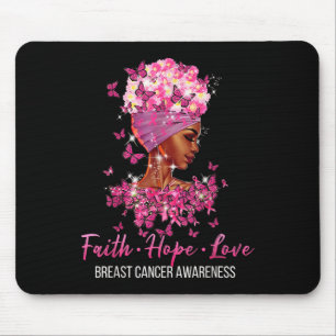 Tapis De Souris Sensibilisation au cancer du sein Faith Hope Love