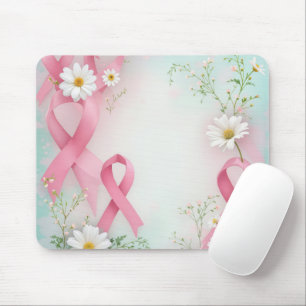 Tapis De Souris Sensibilisation au cancer du sein Rubans et margue