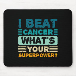 Tapis De Souris Sensibilisation au cancer J'ai vaincu le cancer Qu