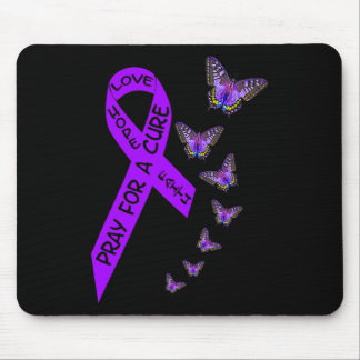 Tapis De Souris Sensibilisation au cancer pancréatique papillon fé