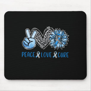 Tapis De Souris Sensibilisation au diabète Paix Amour Cure Leopard