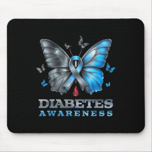 Tapis De Souris Sensibilisation au diabète Papillon Diabète T1d Fe