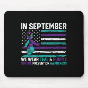 Tapis De Souris Sensibilisation au suicide 2024 En septembre, nous