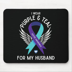 Tapis De Souris Sensibilisation Au Suicide Je Porte Turquoise Et V