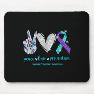 Tapis De Souris Sensibilisation au suicide Paix Amour Prévention 1
