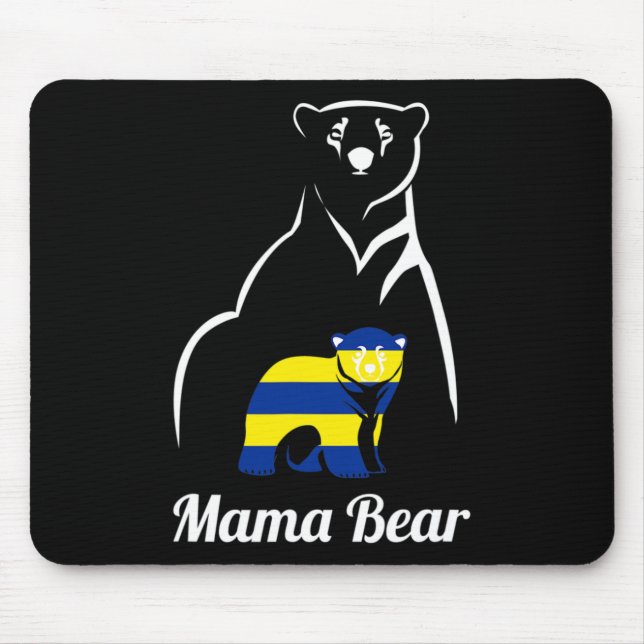 Tapis De Souris Sensibilisation au syndrome de Down Maman ours (Devant)