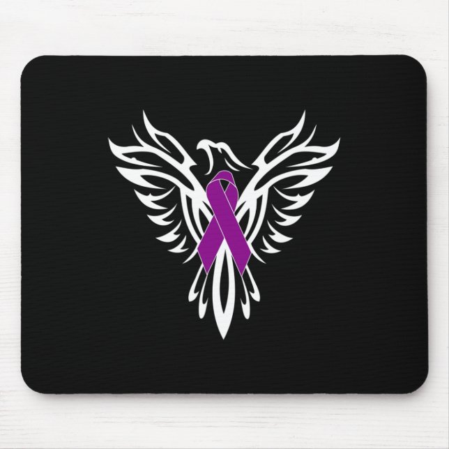 Tapis De Souris Sensibilisation au syndrome Ruban pourpre1 (Devant)