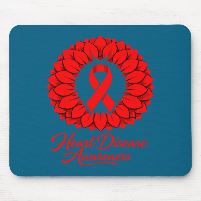 Tapis De Souris Sensibilisation aux maladies cardiaques  (Devant)