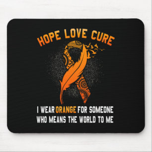 Tapis De Souris Sensibilisation Cancer Orange Ribbon Famille Cadea