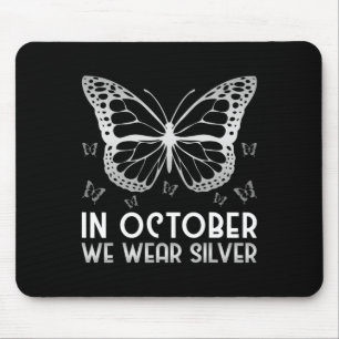 Tapis De Souris Sensibilisation En Octobre Nous Portons Le Papillo