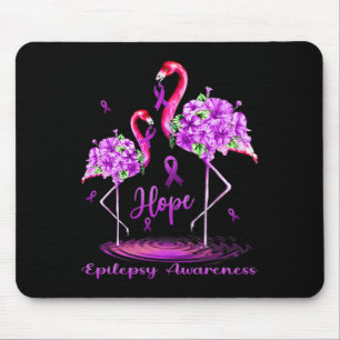 Tapis De Souris Sensibilisation Flamant rose à l'épilepsie