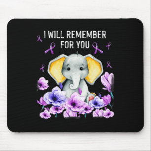 Tapis De Souris Sensibilisation Joli Eléphant Je Me Souviendrai De