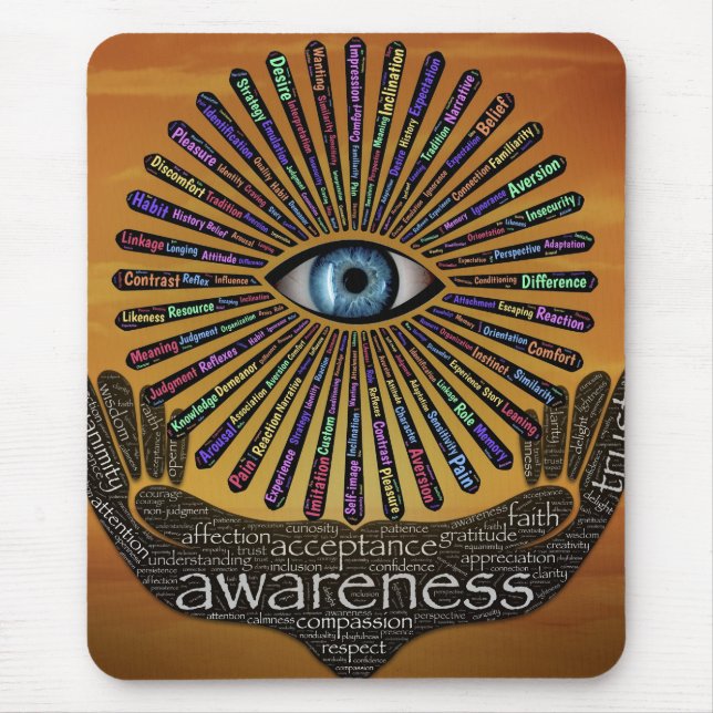 Tapis De Souris Sensibilisation Mineurs Oeil Inspiration Mot Art (Devant)