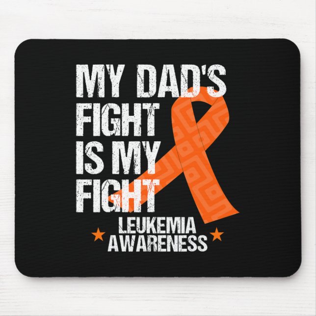 Tapis De Souris Sensibilisation Papa combat Orange Ribbon Idée cad (Devant)