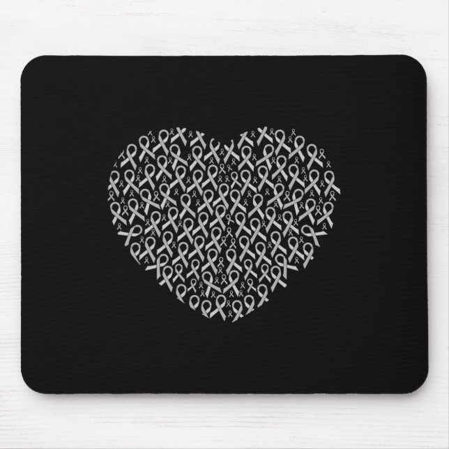 Tapis De Souris Sensibilisation Ruban Coeur Cadeau de soutien Cade (Devant)