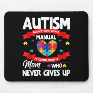Tapis De Souris Sensibilisation sur l'autisme Coeur Ruban Kindness