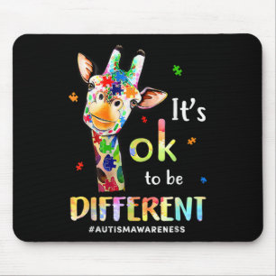 Tapis De Souris Sensibilisation sur l'autisme Cute Giraffe Animal 