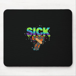 Tapis De Souris Sept Sicken Meme Graffiti Drip Amusant Jeu de Mots