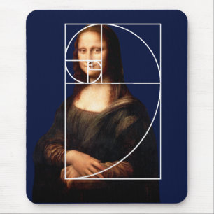 Tapis De Souris Séquence Leonardo da Vinci Mona Lisa Fibonacci