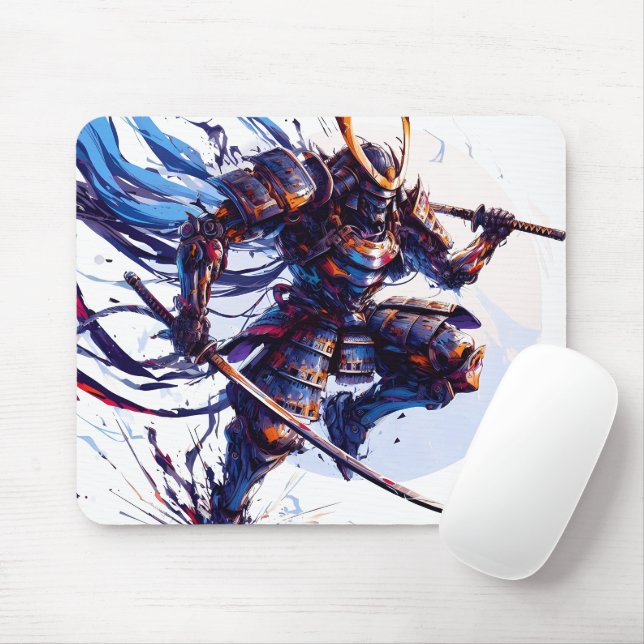 Tapis De Souris Sérénité en acier : le Samurai Sentinel Mousepad (Avec souris)