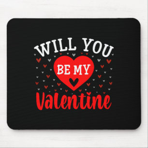 Tapis De Souris Serez-vous mon Valentin - Cœur d'amour Joyeuse Sai
