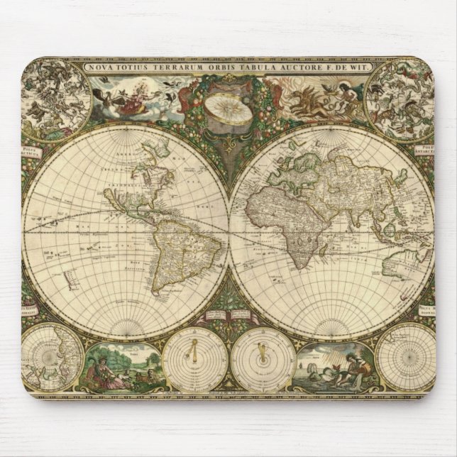 Tapis De Souris Série de cartes antiques (Devant)