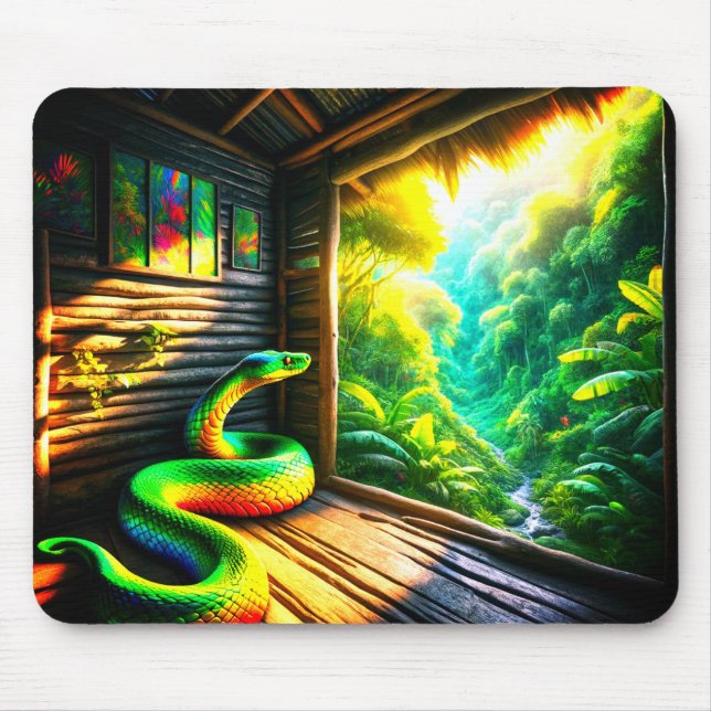 Tapis De Souris Serpent vert (Devant)