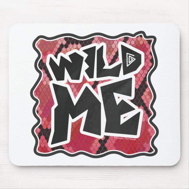Tapis De Souris Serpent Wild Me Black et Red Print (Devant)