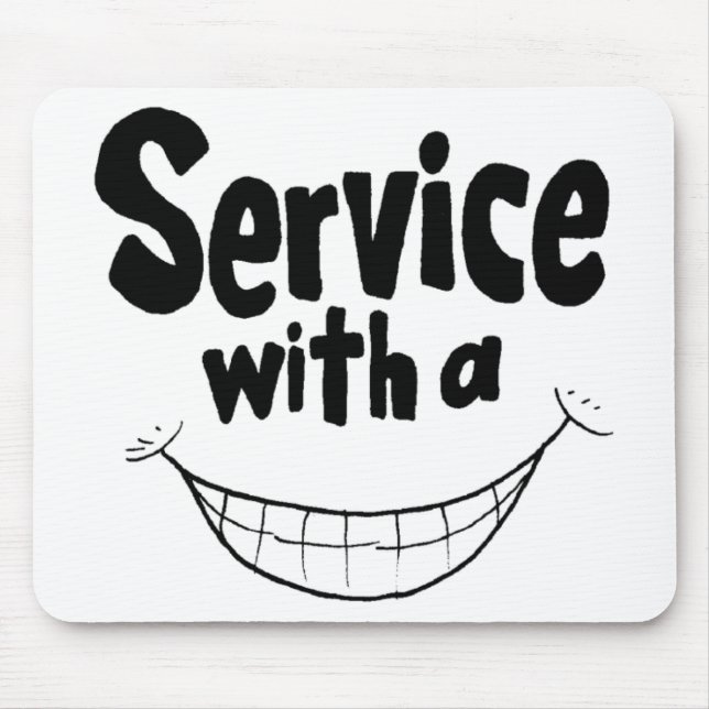 Tapis De Souris Service avec un sourire Mousepad (Devant)