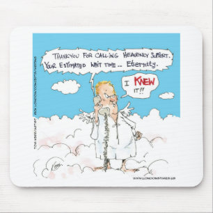 Tapis De Souris Service Clientèle Dans Le Ciel Cartes Drôle Cartes