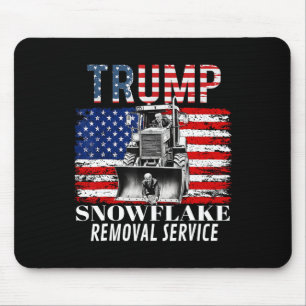 Tapis De Souris Service d'enlèvement de flocon de neige drôle Dona