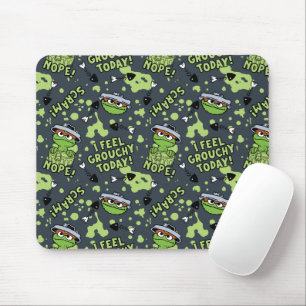 Tapis De Souris Sesame Street Oscar the Grouch Phrase Pattern