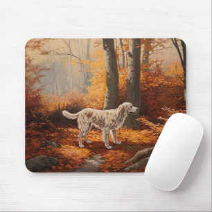 Tapis De Souris Setter anglais en automne Leaves Fall Inspire