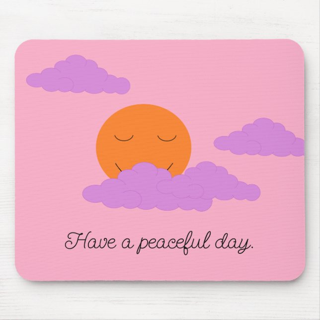 Tapis De Souris Setting Sun with Clouds: Carnation Pink (Devant)