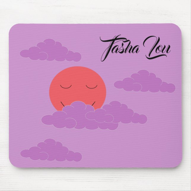 Tapis De Souris Setting Sun with Purple Clouds:  Lavender (Devant)