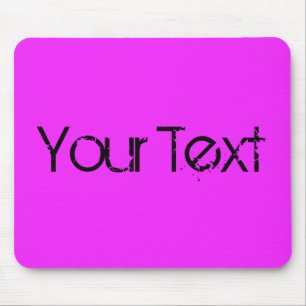 Tapis De Souris SEULEMENT COULEUR / rose + votre texte