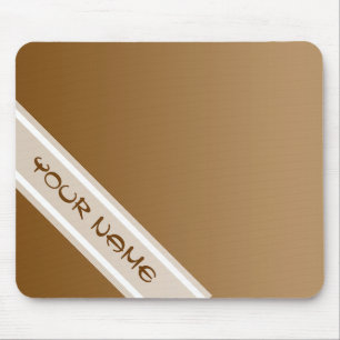 Tapis De Souris SEULEMENT dégradés de COULEUR - brun + votre nom