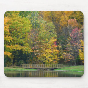 Tapis De Souris Seven Springs Fall Bridge II Autumn Paysage