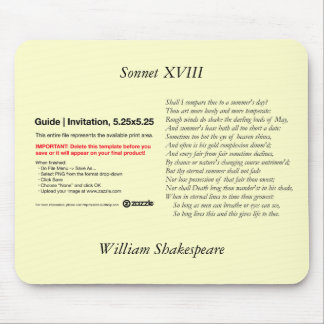 Tapis De Souris Shakespeare Sonnet # 18