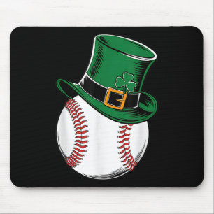 Tapis De Souris Shamrock de baseball Jour de la Saint Patrick