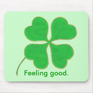 Tapis De Souris Shamrock vert Sens bon, affirmations mousepads