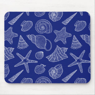 Tapis De Souris Shell bleu lumineux modèlent